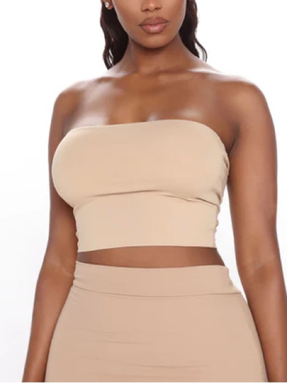 Fashion Nova Women’s Beige Nude Tube Essential Bandeau